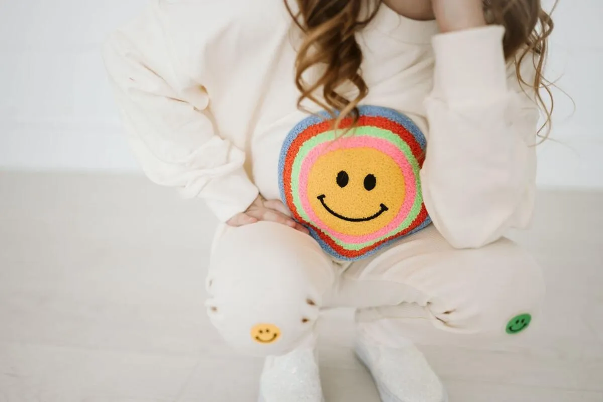 Girls Leggings | Multi Smile - Creme | Petite Hailey