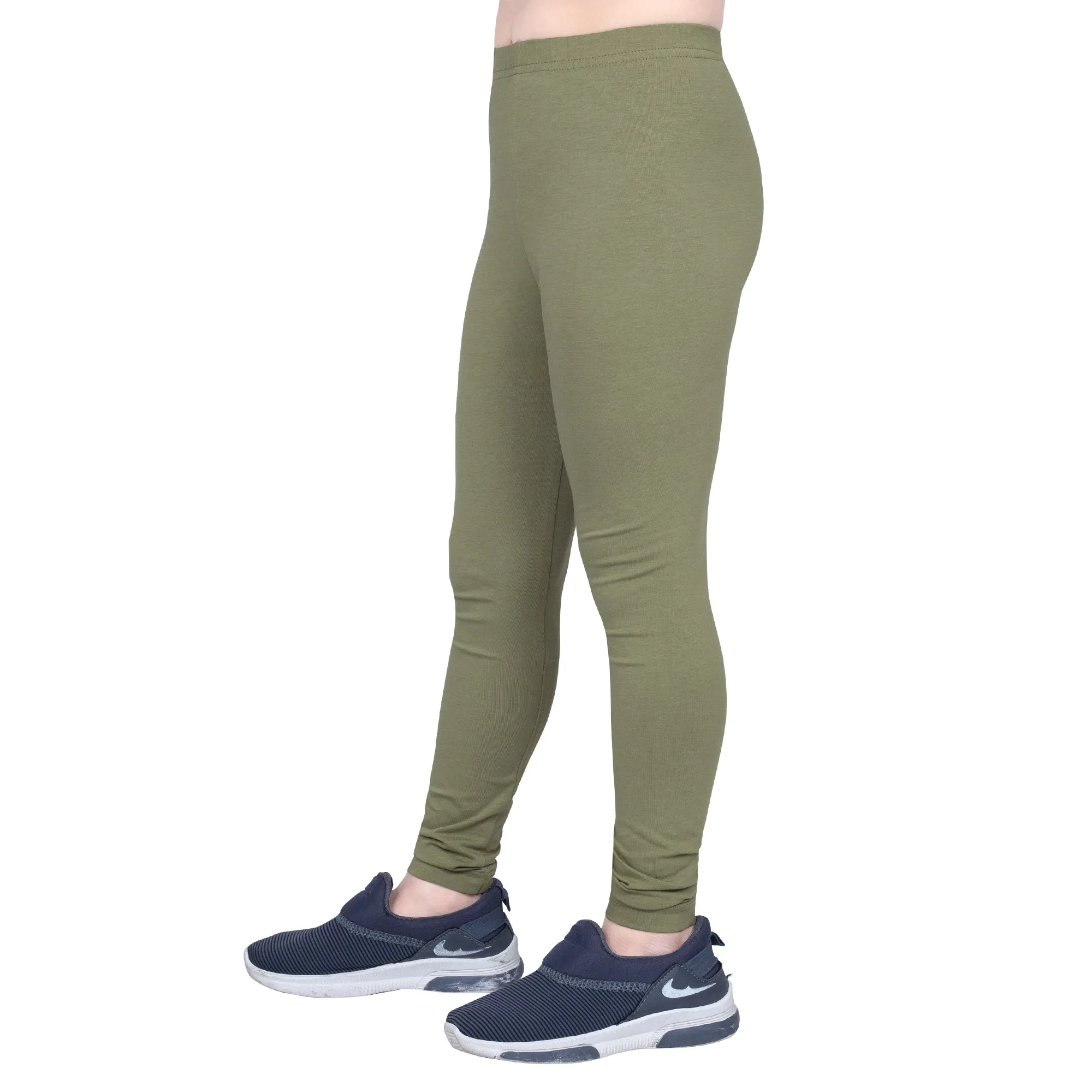 Girls Olive Regular Legging