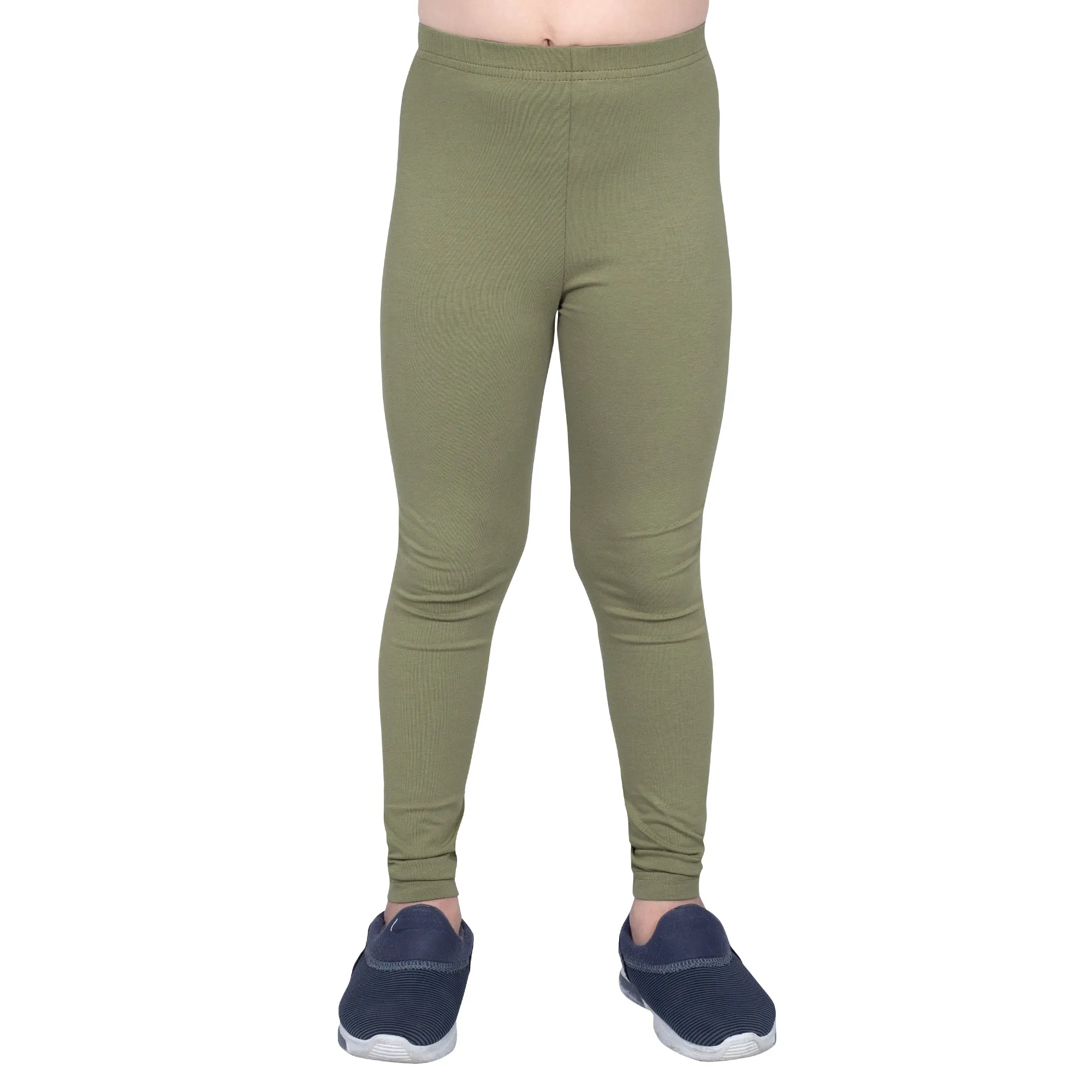 Girls Olive Regular Legging