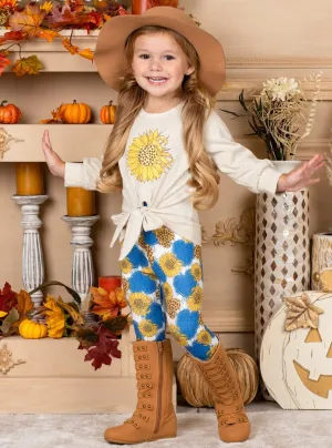 Gold Autumn Floral Legging Set