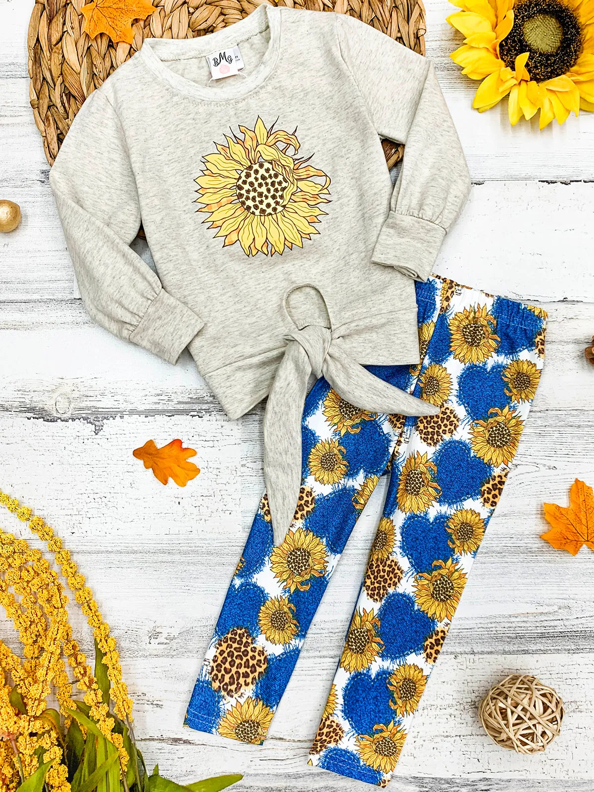 Gold Autumn Floral Legging Set