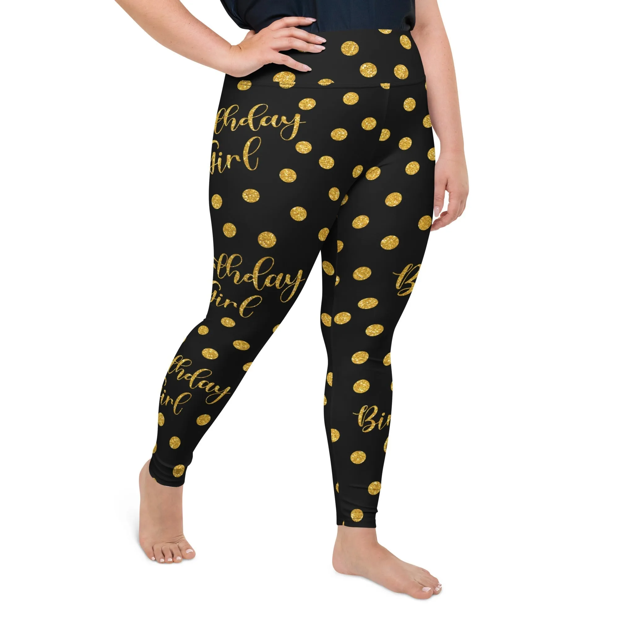 Golden Birthday Girl Plus Size Leggings