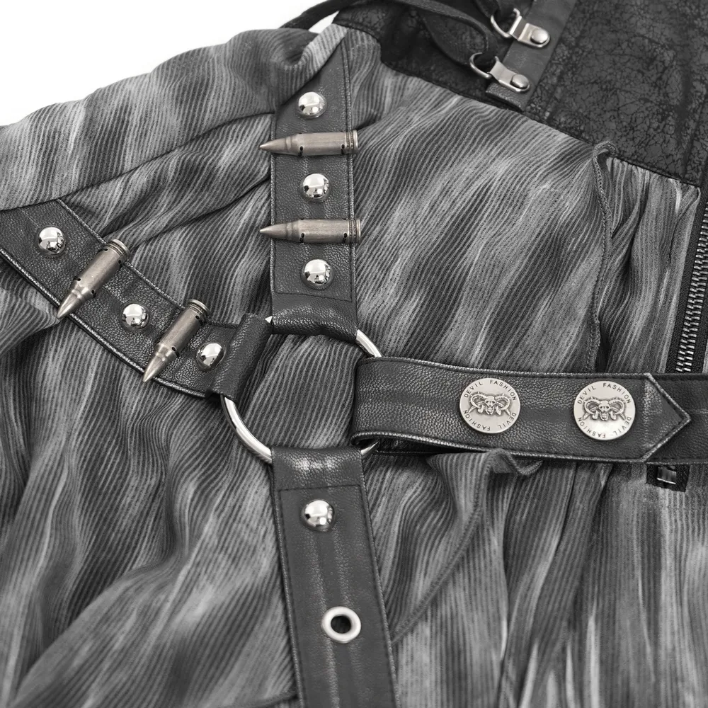 Gothic Steampunk Layered Corset Skirt with Lace