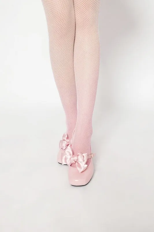 Gradient fishnet tights