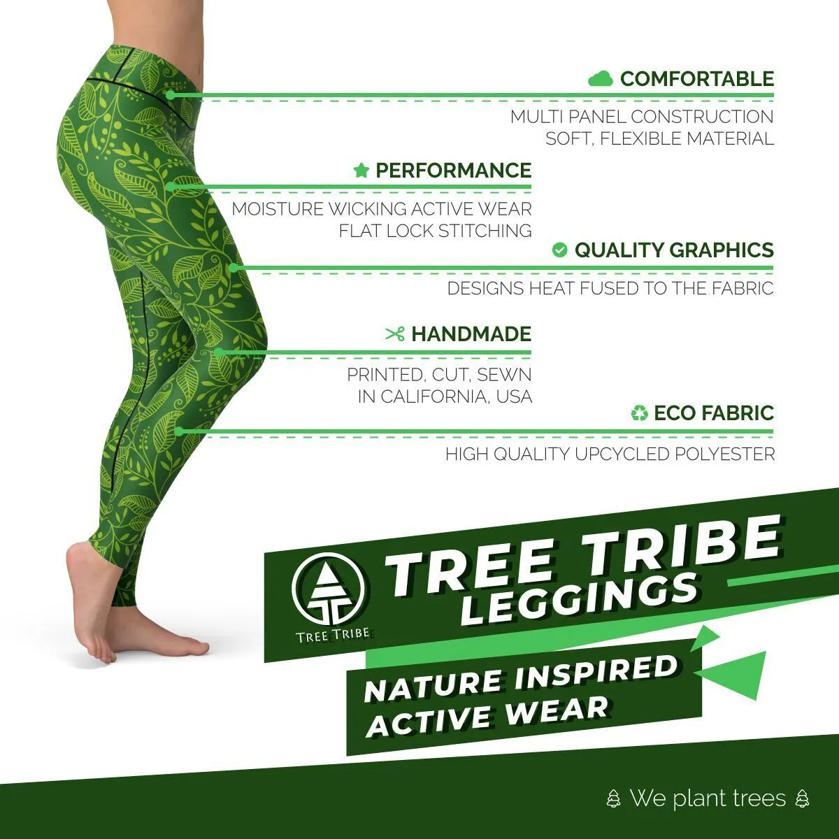 Green Leaf Leggings