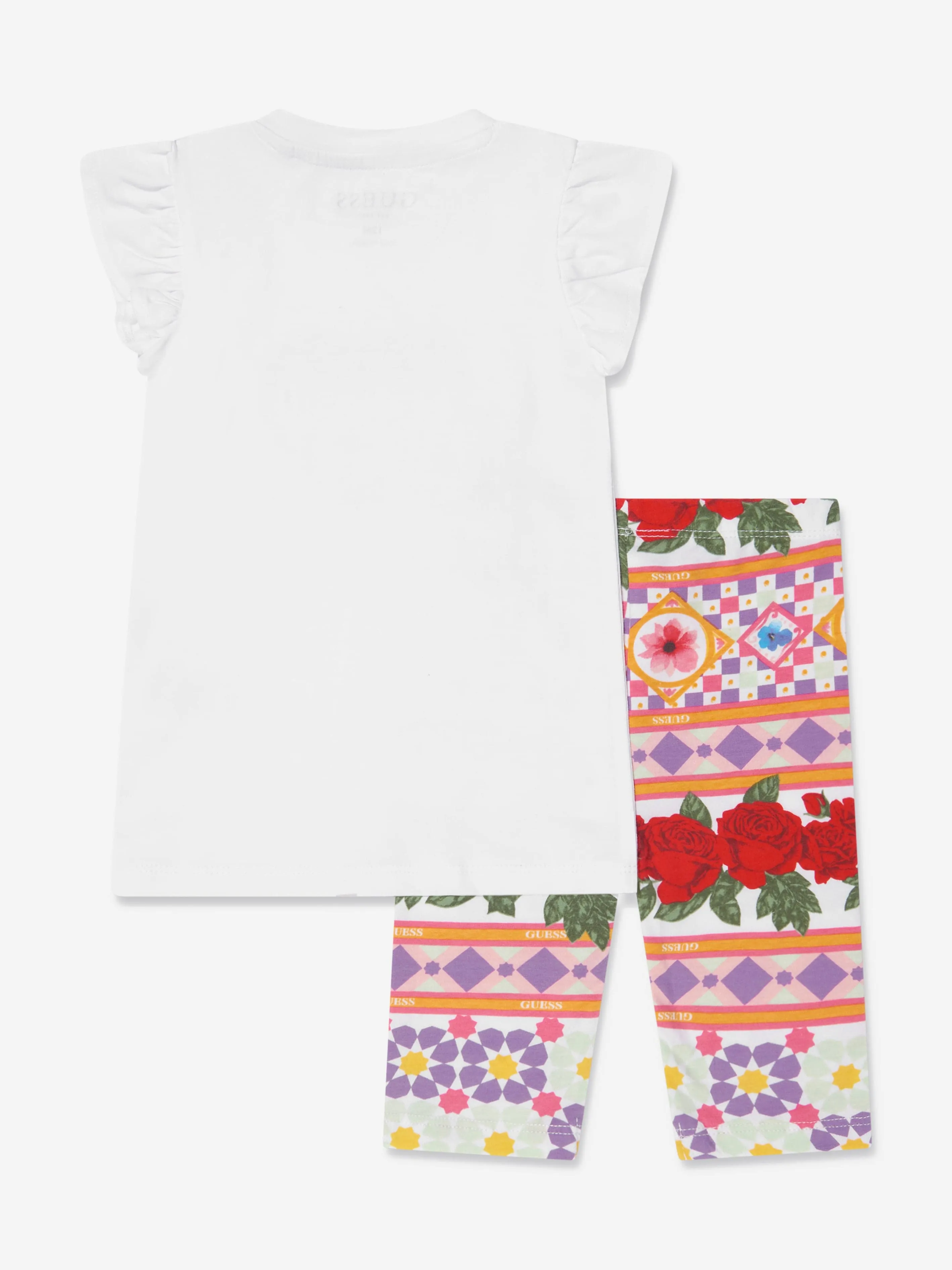 Guess Baby Girls T-Shirt And Leggings Set in White