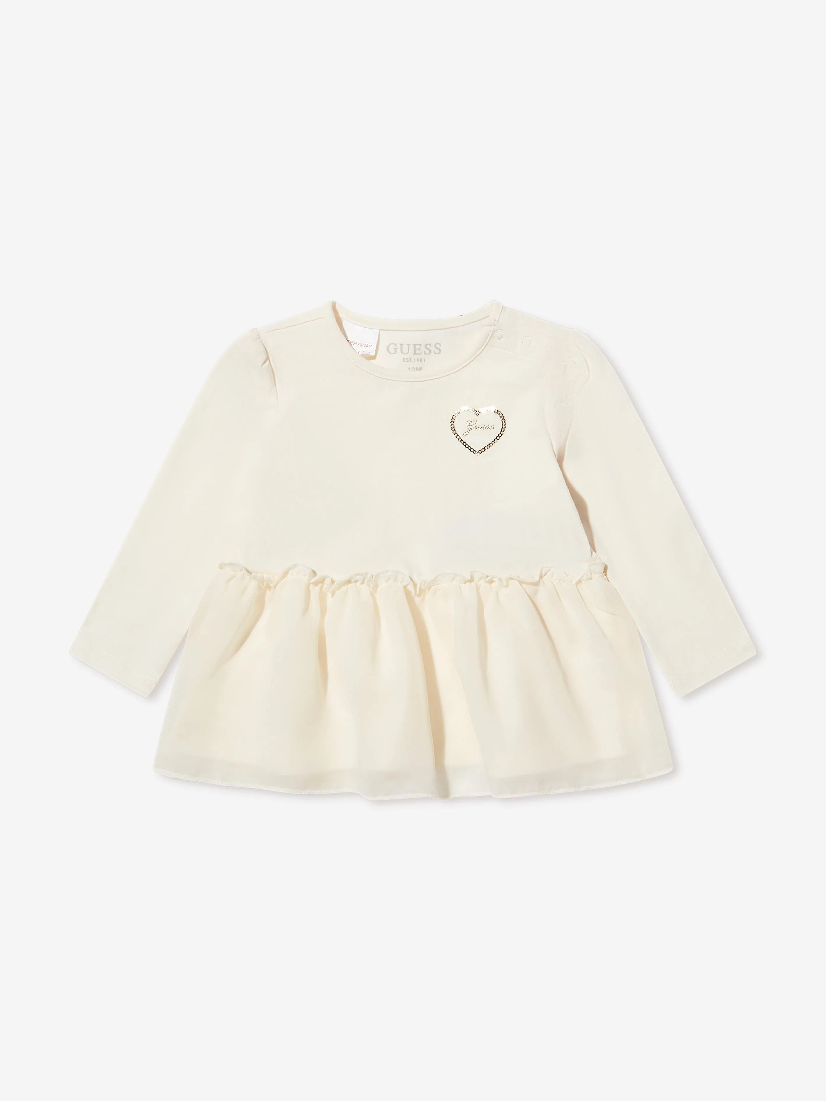 Guess Girls 3 Piece Leggings Set in Ivory