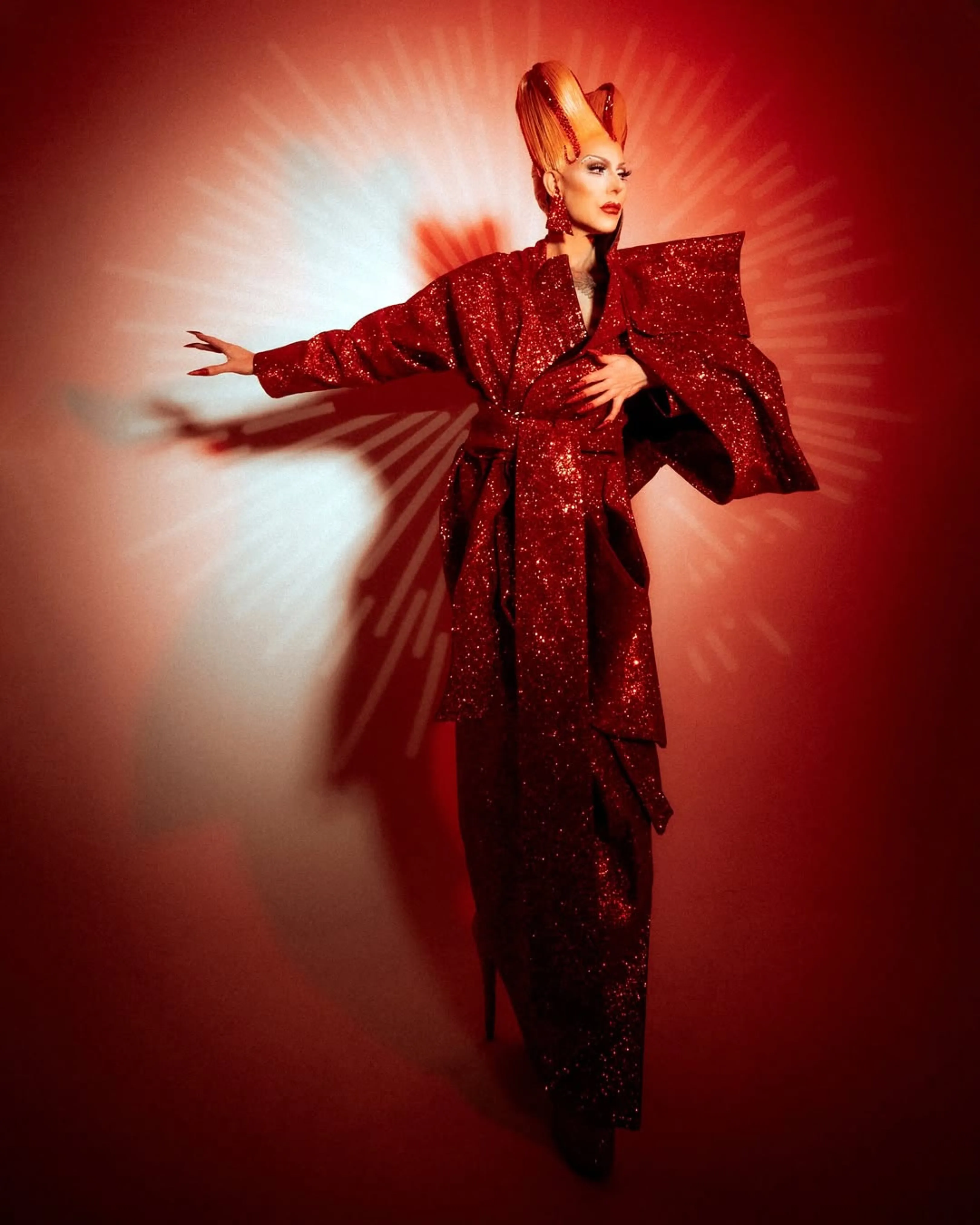 Half and Half Couture Star Glitter Coat Jivomir Domoustchiev