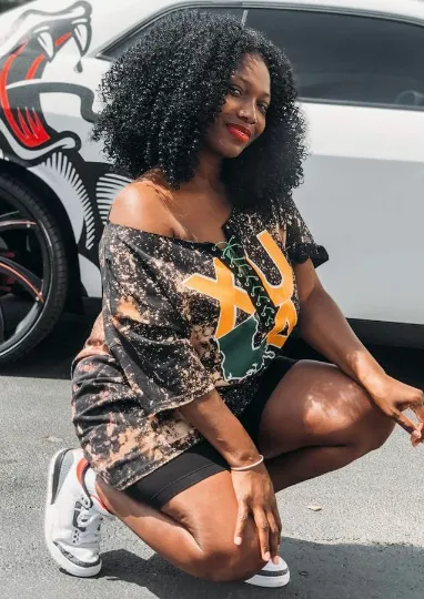 Handmade XULA Black Gold Green Hand Bleached Distressed Lace-Up T-Shirt