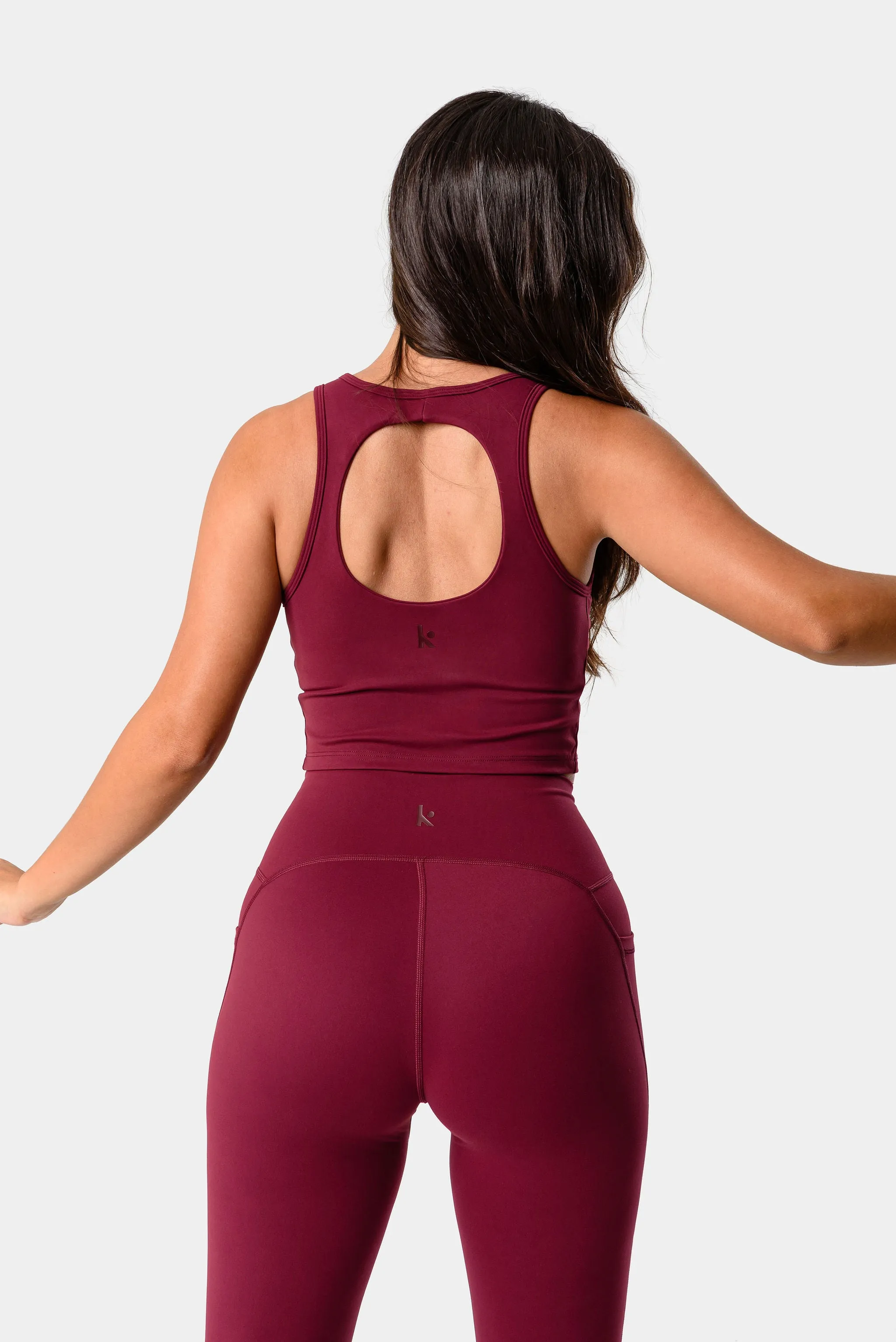 Hannah Pocket Leggings 25" - Dark Cherry