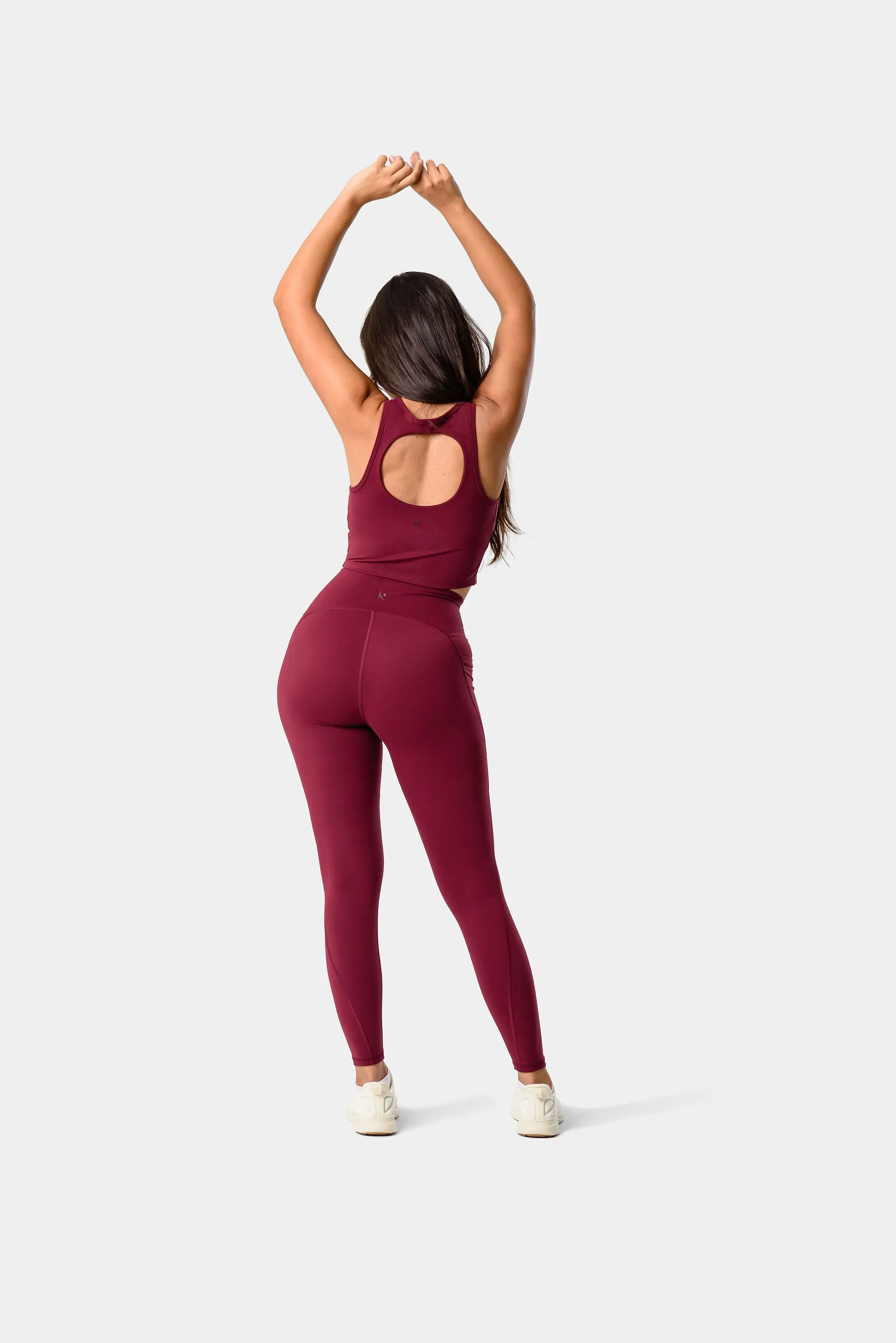 Hannah Pocket Leggings 25" - Dark Cherry
