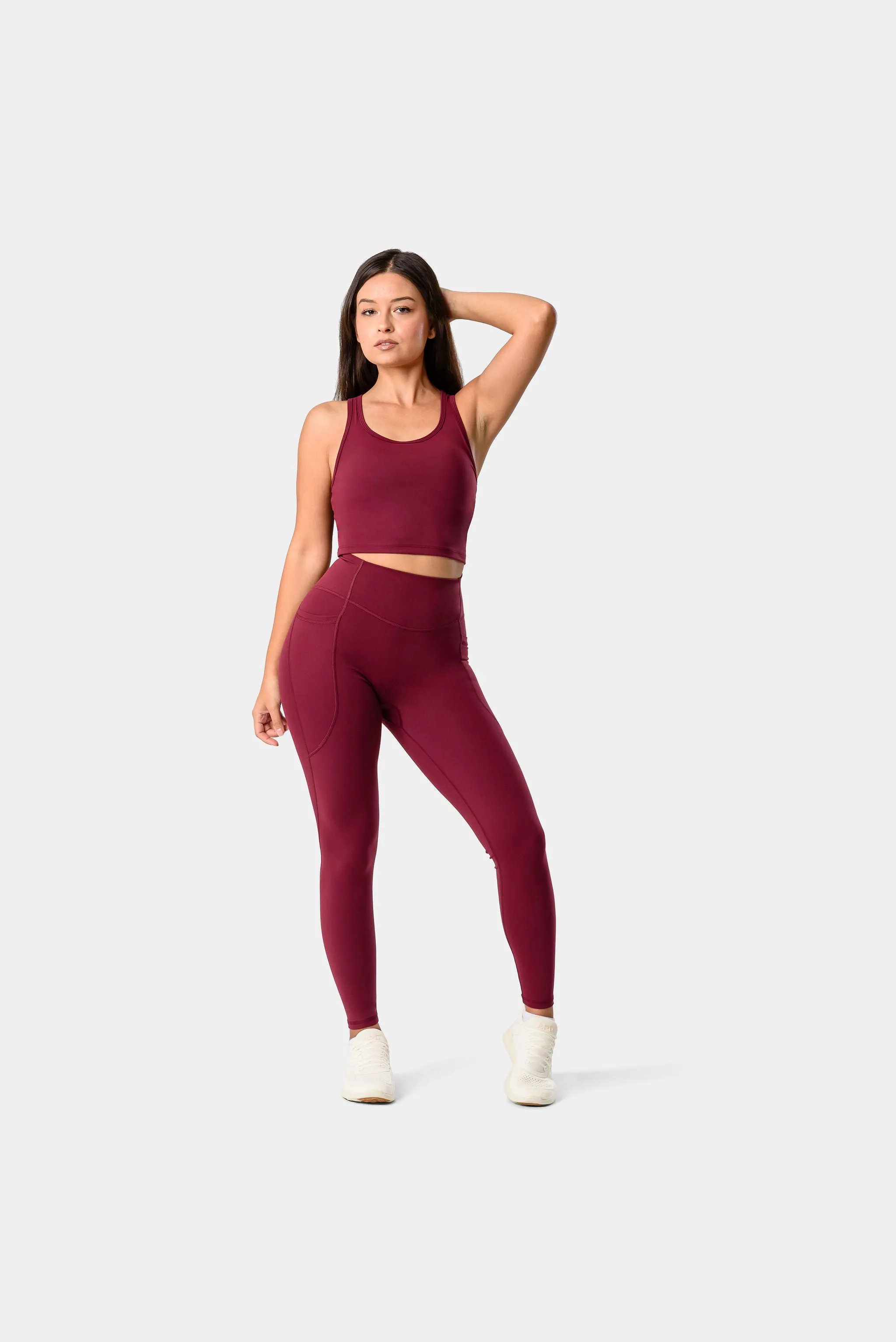 Hannah Pocket Leggings 25" - Dark Cherry