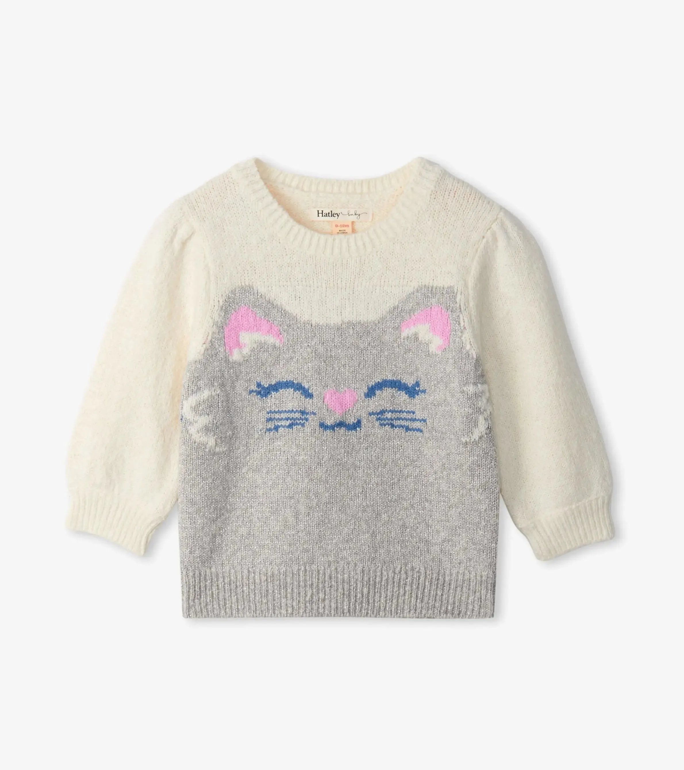 Happy Shimmer Kitty Baby Sweater | Hatley