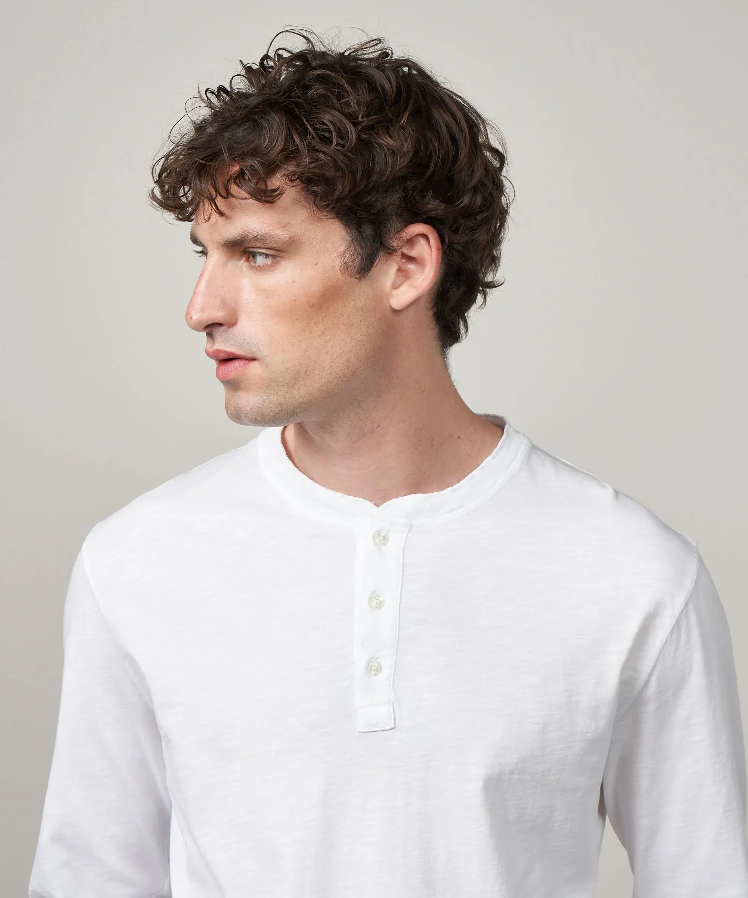 Hartford White Henley T-Shirt