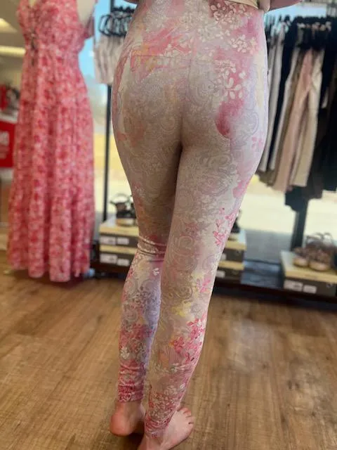 Havyn Paisley Watercolor Sublimation Print M.Rena High Waist Leggings