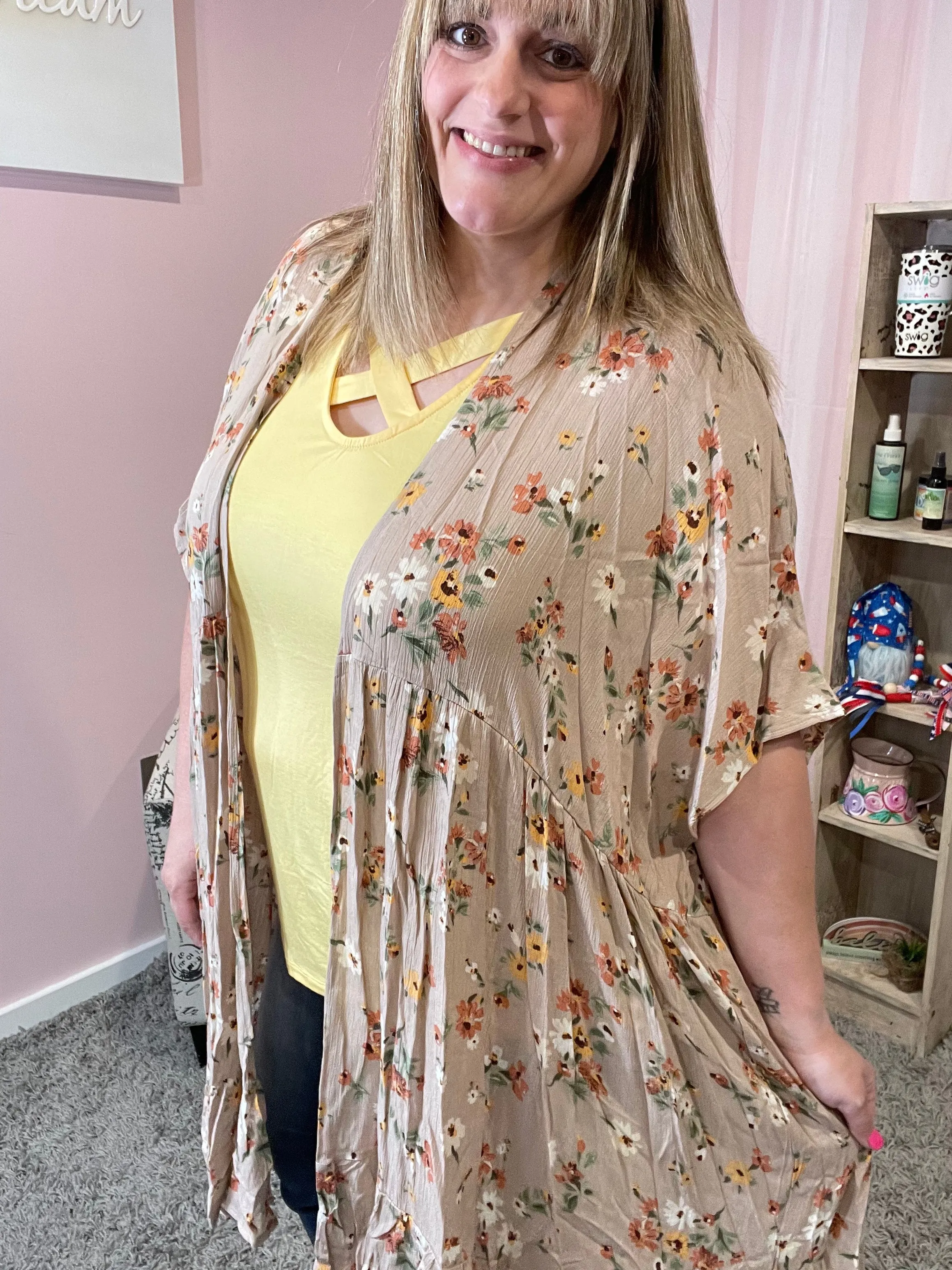 Hazelnut Floral Cardigan