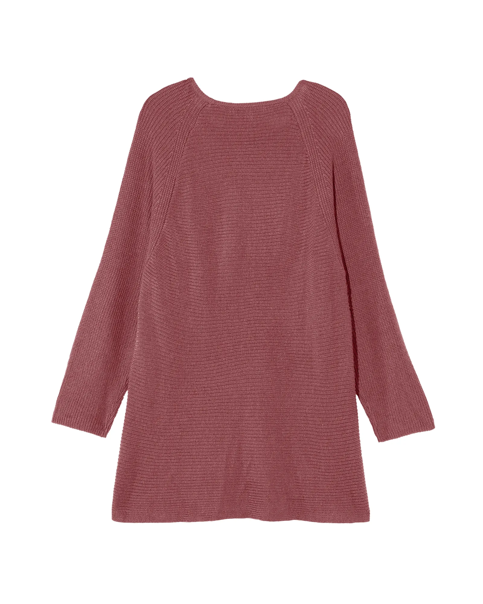 Heather Wool-Blend Tunic Sweater | Mauve