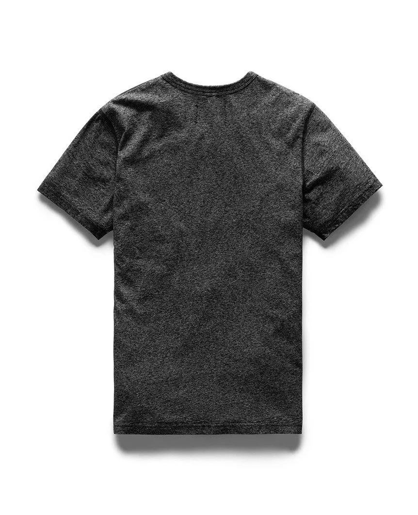 Henley Ringspun Jersey T-Shirt Marled Black