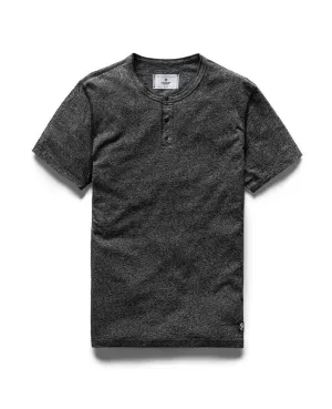 Henley Ringspun Jersey T-Shirt Marled Black