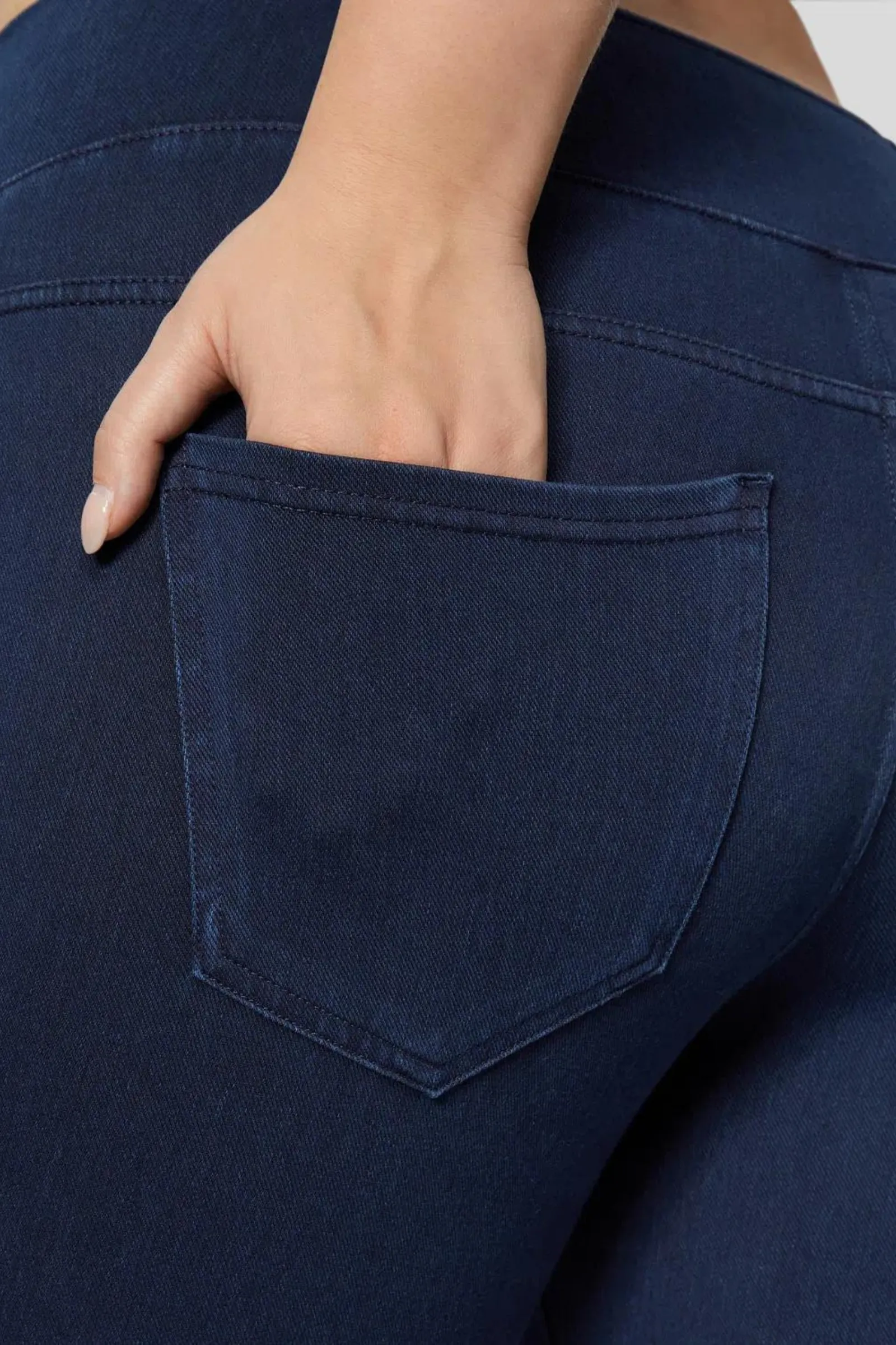 High-Waisted Crossover Plus Size Work Leggings- Dark Blue