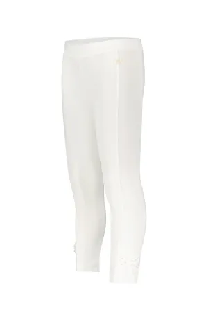 HILLA legging met strik Off white