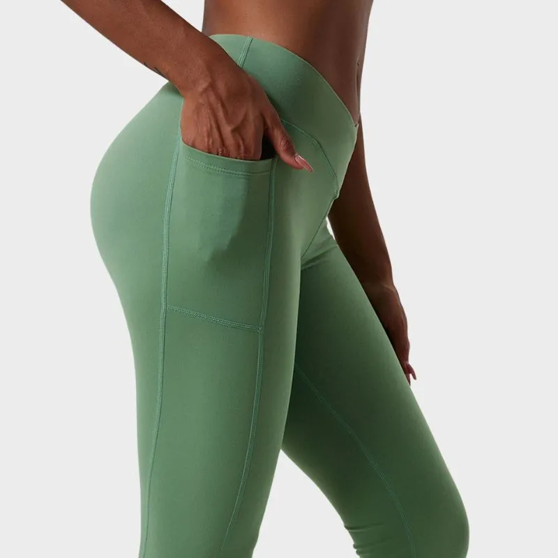 HILMA- Yoga Leggings med utsvängda ben