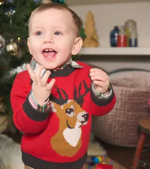 Holiday Stag Baby Sweater | Hatley