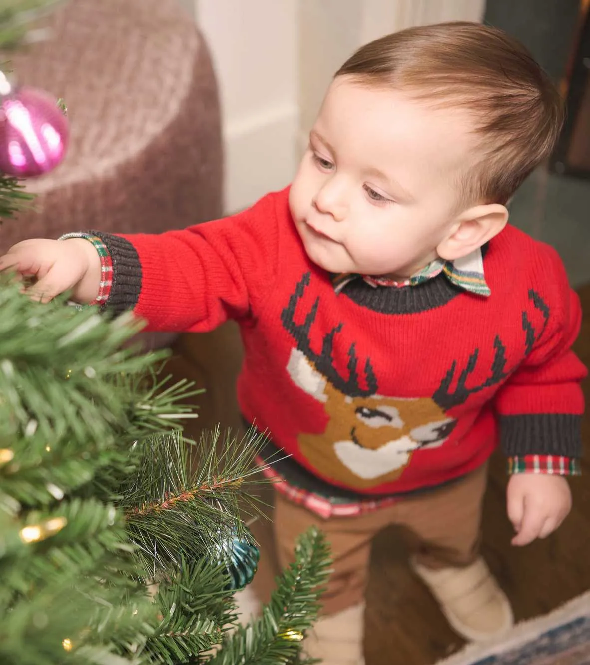 Holiday Stag Baby Sweater | Hatley