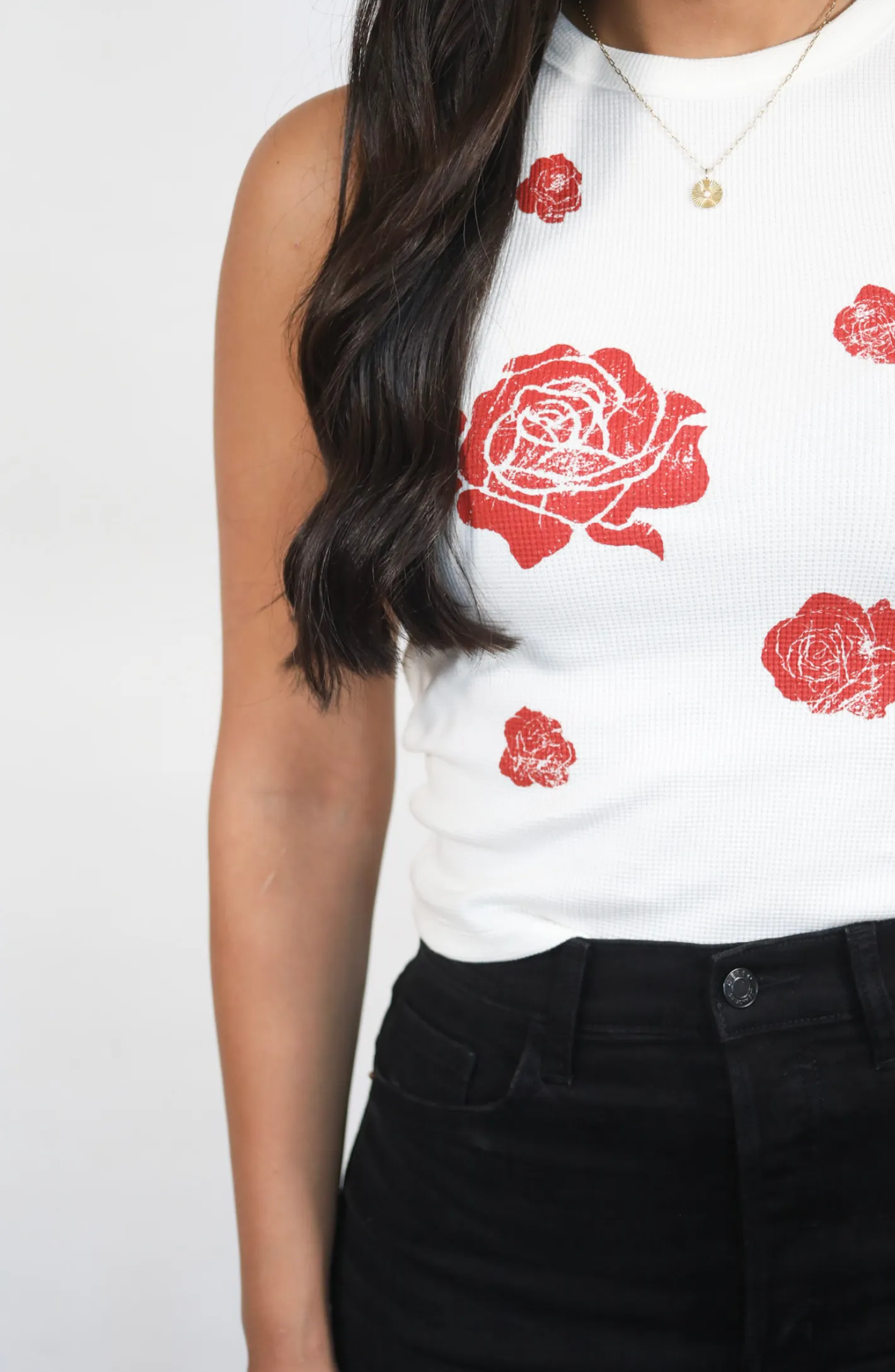 In Your Sights Cream Rose Tank Top