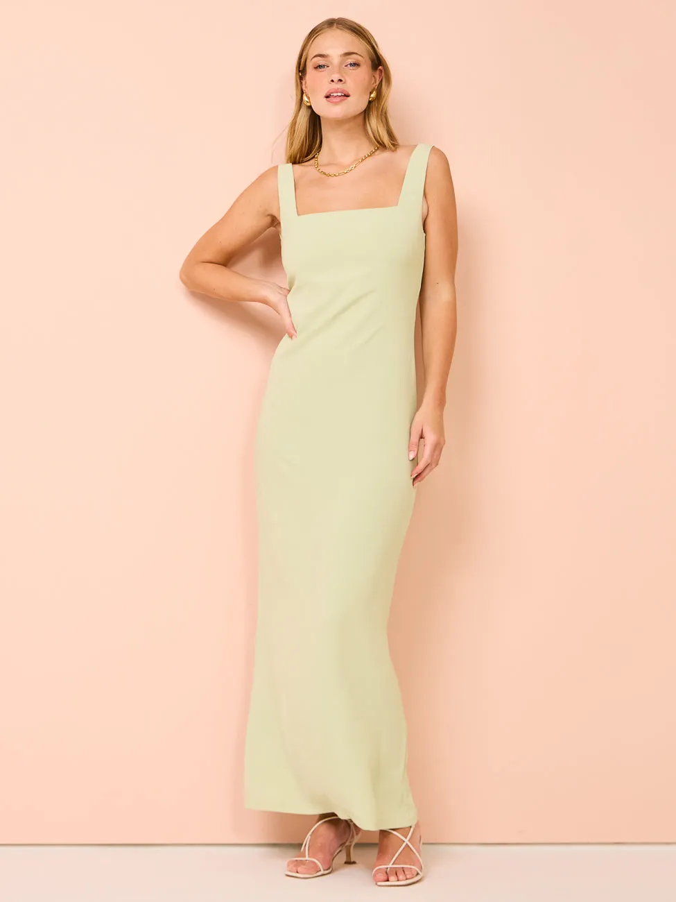 Isabelle Quinn Scarlette Maxi Dress in Pistachio