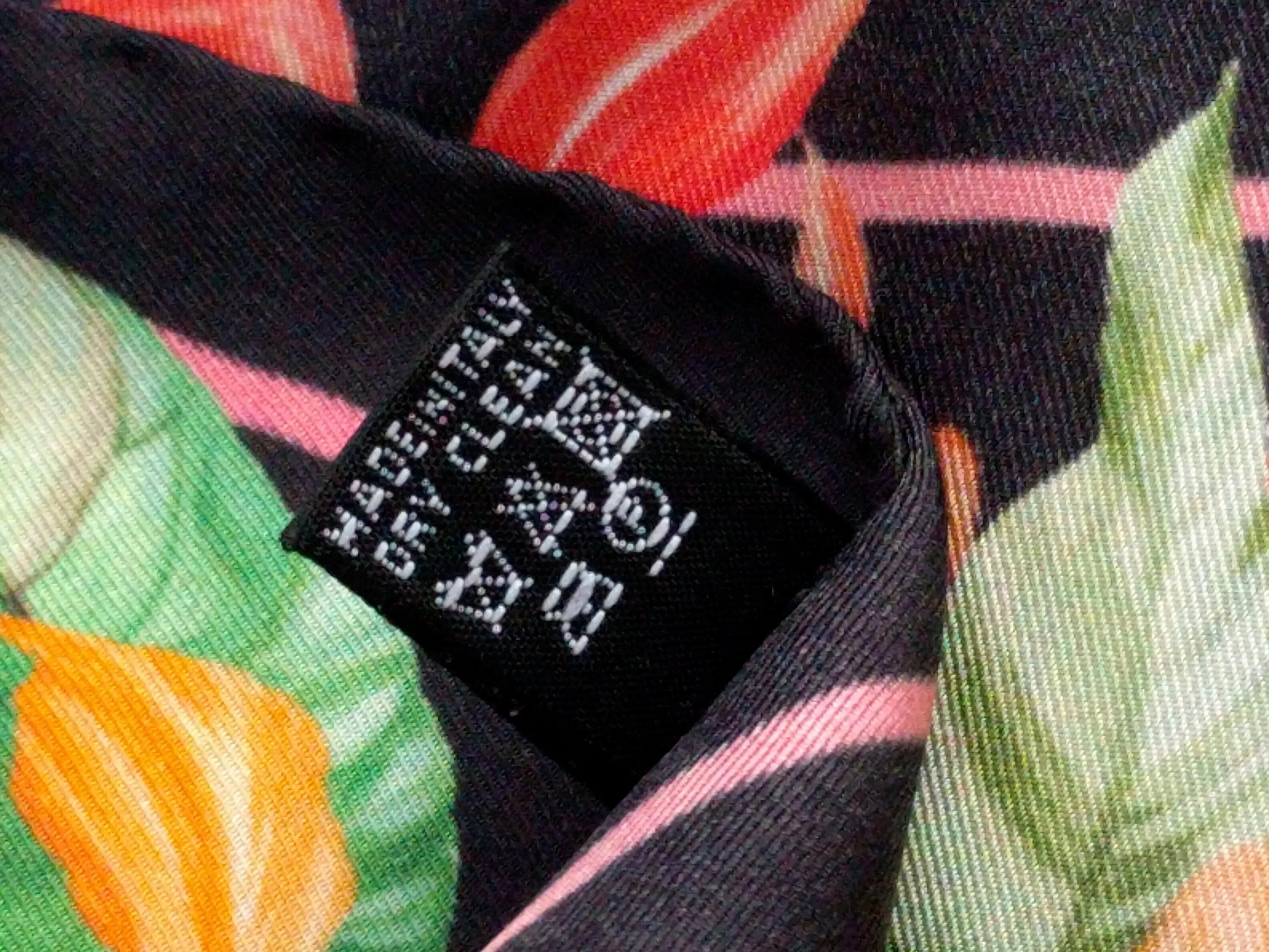 Italian silk scarf - small size Como silk scarf  - Made in Italy - Black silk scarf