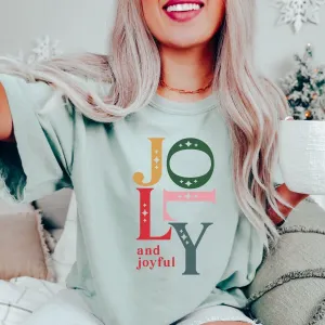 Jolly and Joyful Wholesale Comfort Color Graphic Tee - Fast Shipping
