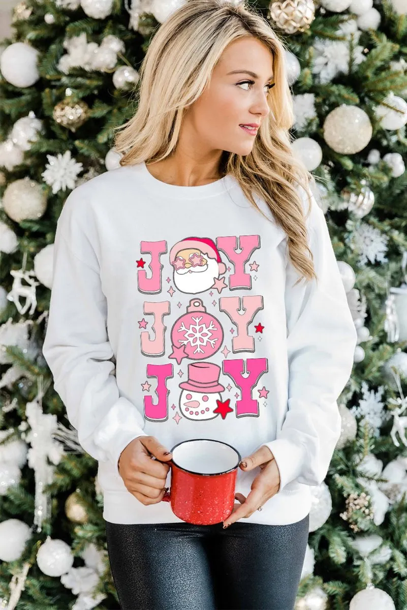 Joyous Christmas Santa Claus "JOY" Graphic Sweatshirt
