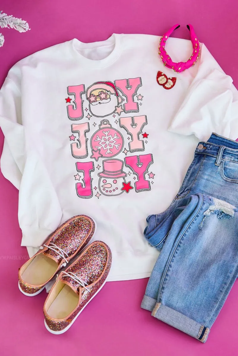 Joyous Christmas Santa Claus "JOY" Graphic Sweatshirt