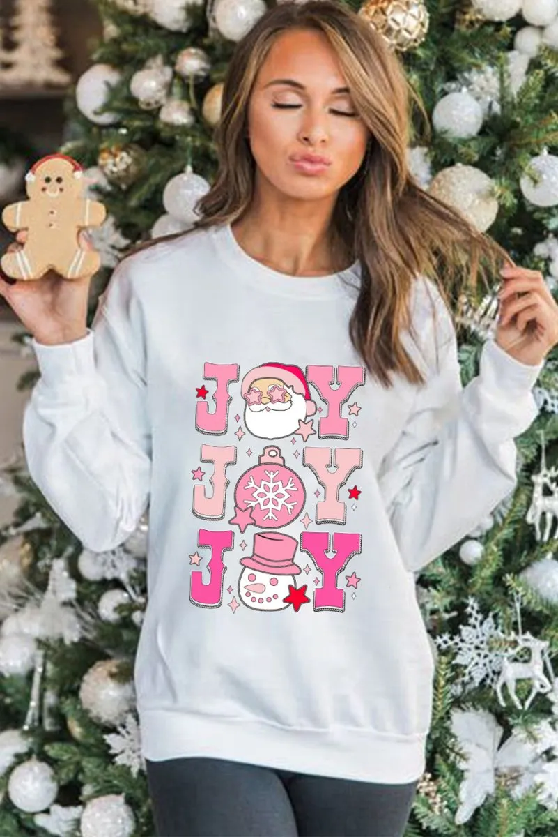 Joyous Christmas Santa Claus "JOY" Graphic Sweatshirt