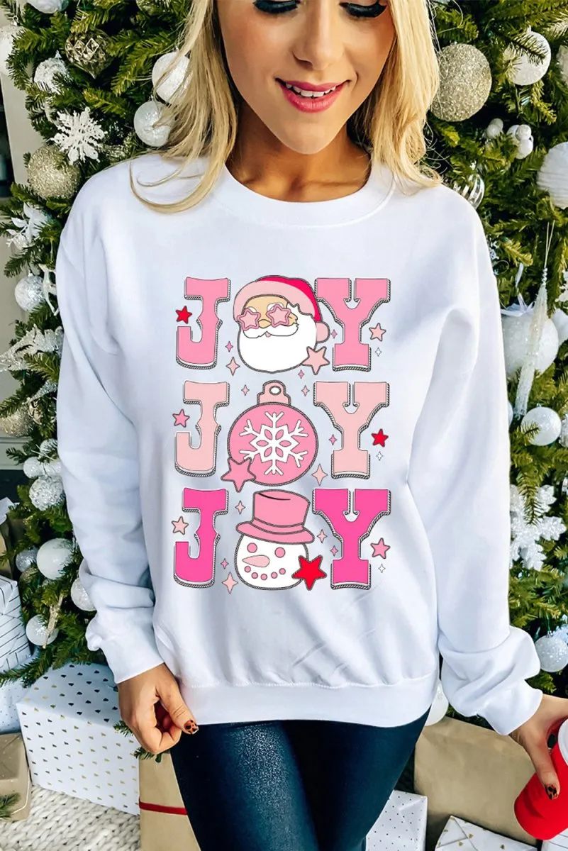 Joyous Christmas Santa Claus "JOY" Graphic Sweatshirt