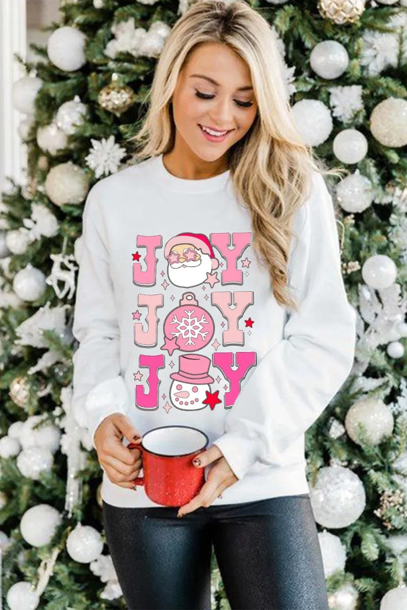 Joyous Christmas Santa Claus "JOY" Graphic Sweatshirt