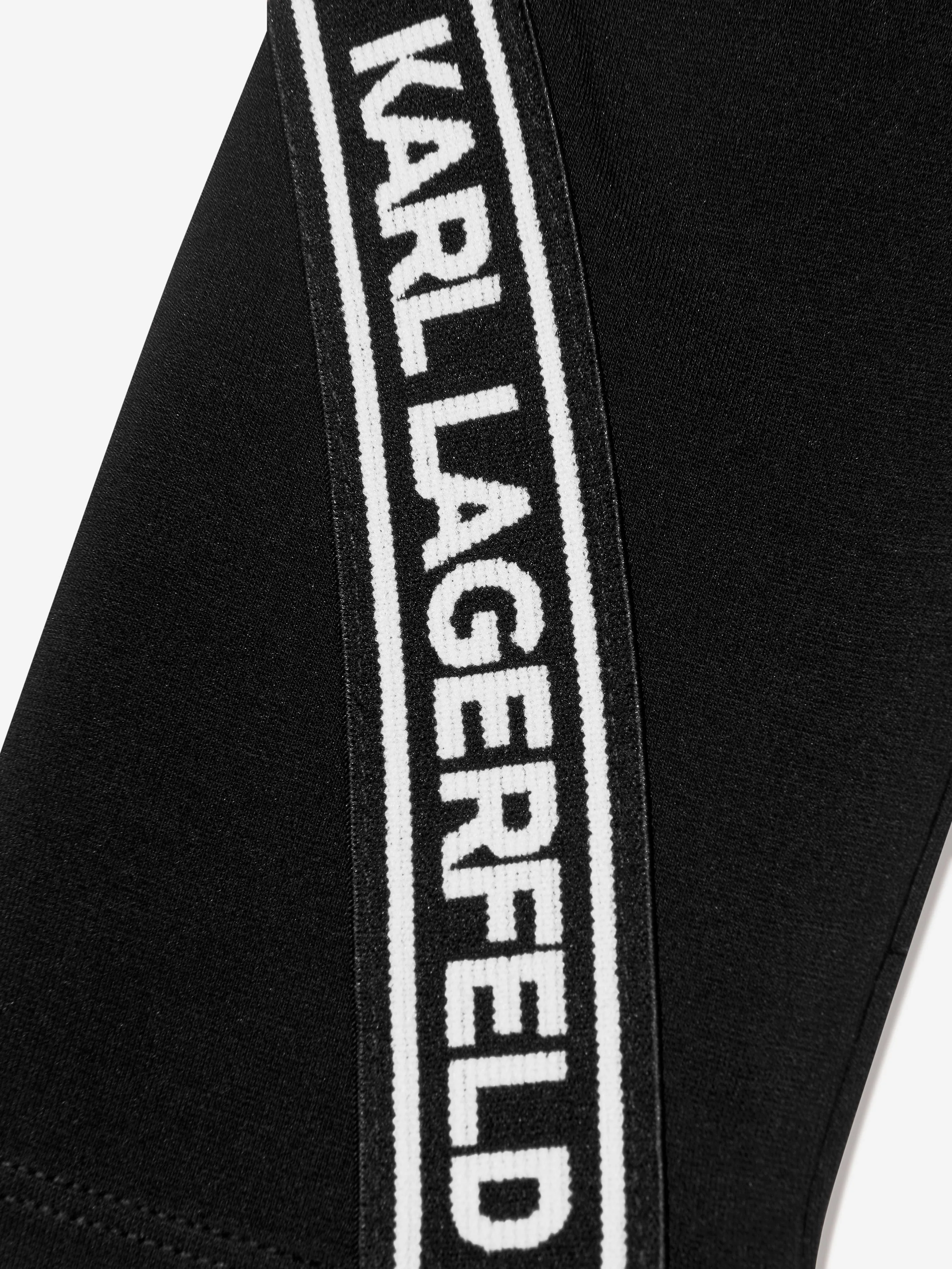 Karl Lagerfeld Girls Logo Band Leggings in Black