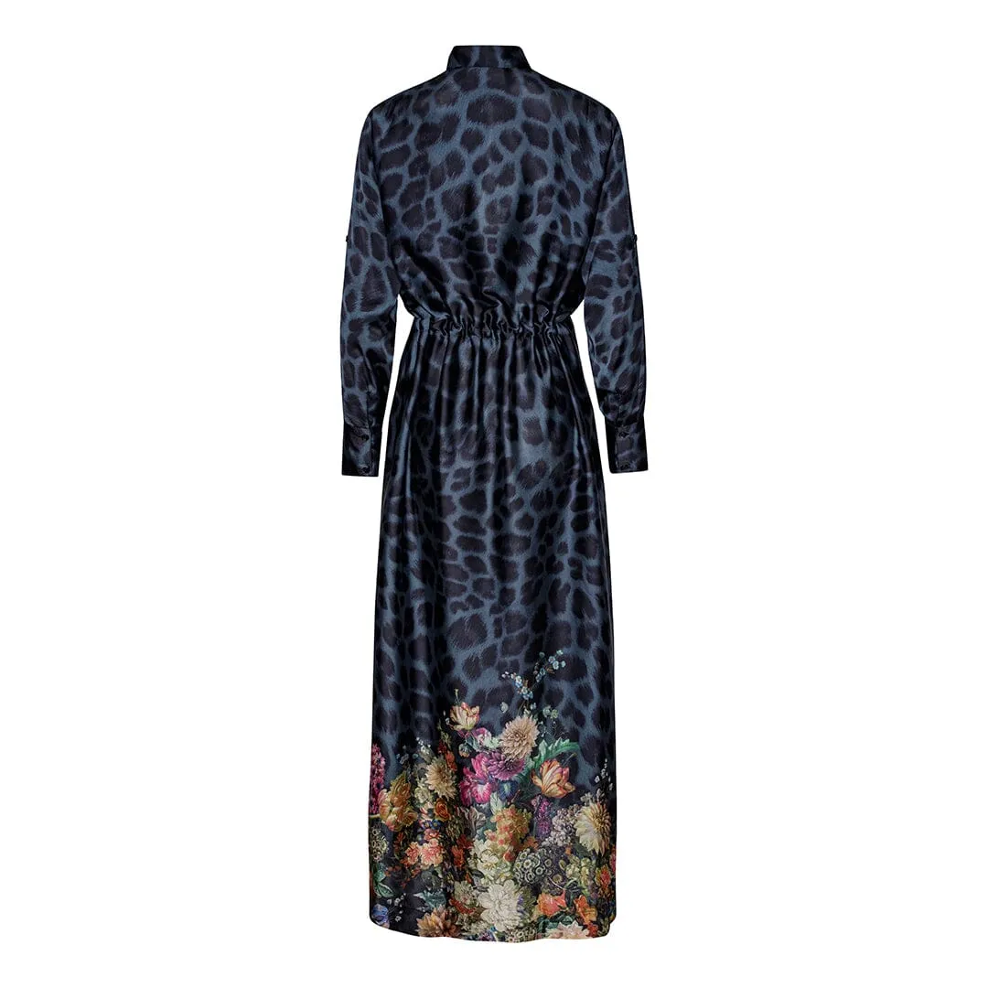 Karmamia - Nakita Maxi Dress - Navy Flower Leopard