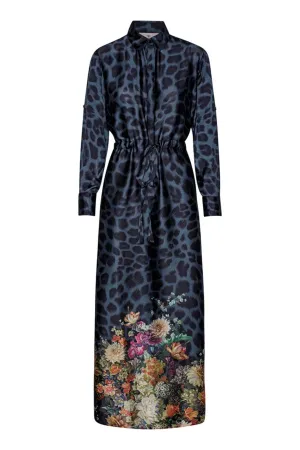 Karmamia - Nakita Maxi Dress - Navy Flower Leopard