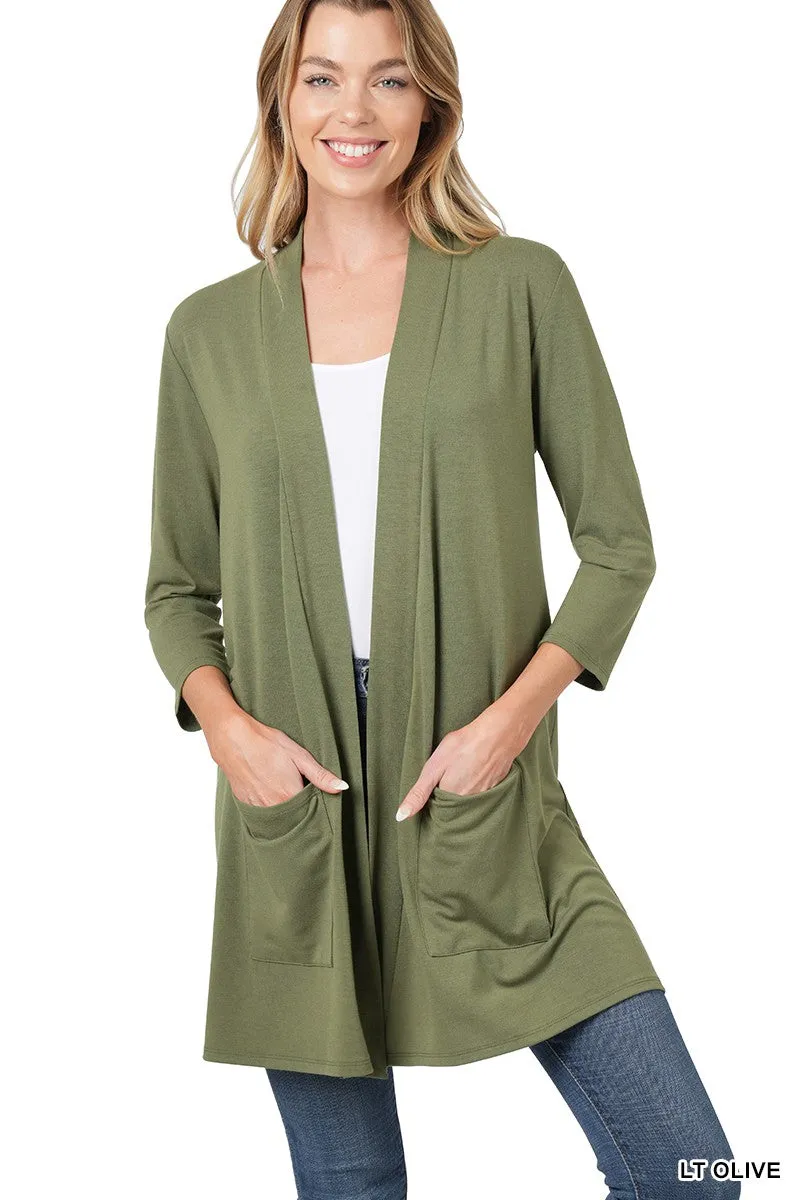 Keep On Going Cardigan - Olive