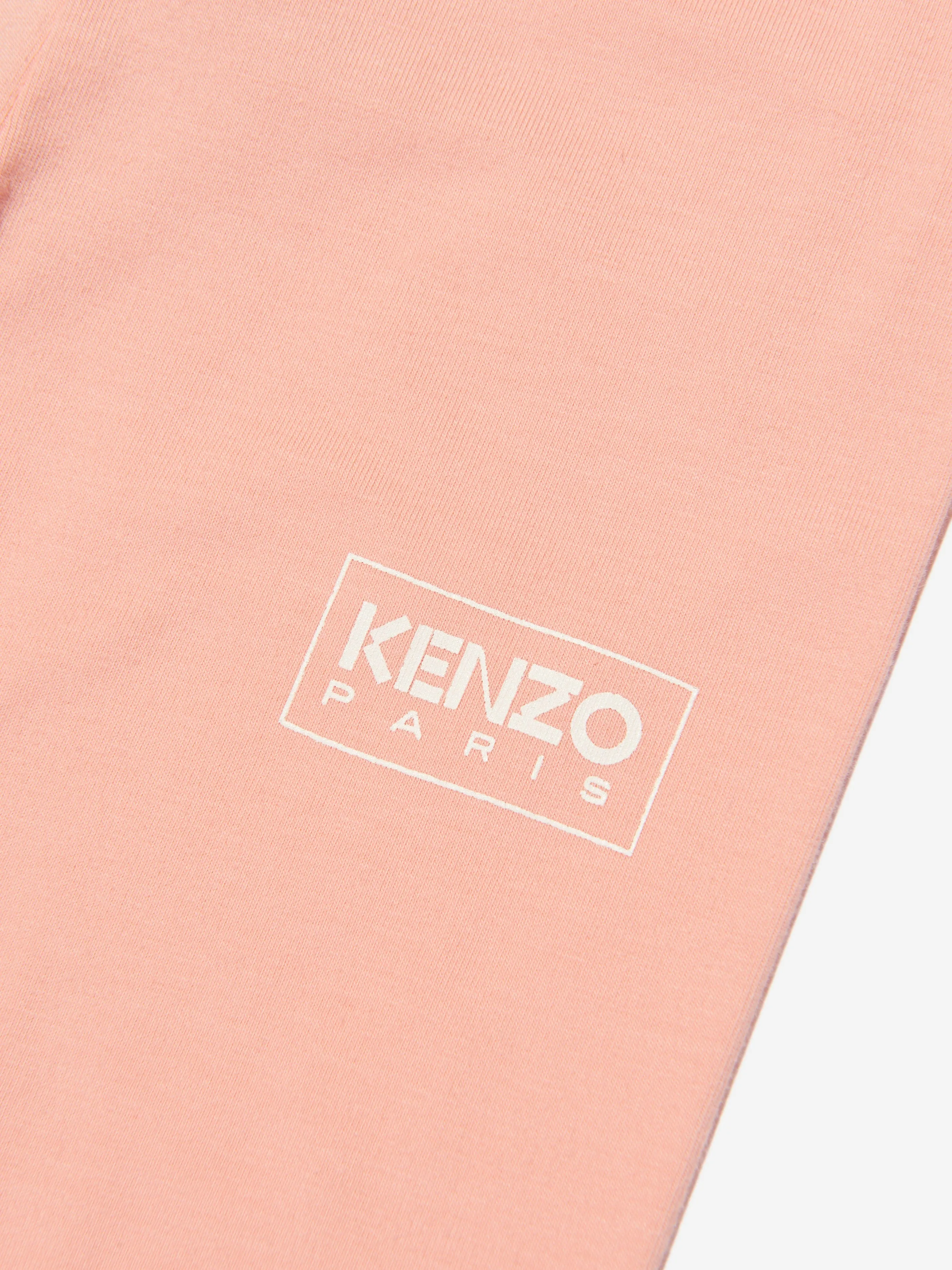 KENZO Girls Logo Leggings in Pink