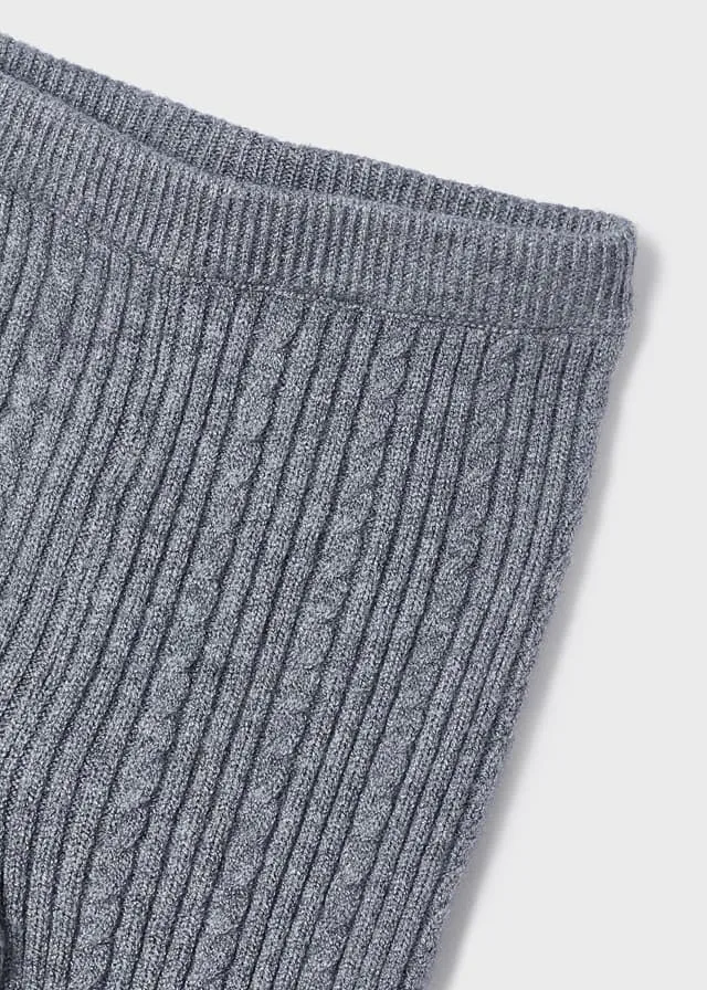 Knitted Baby Leggings- Steel