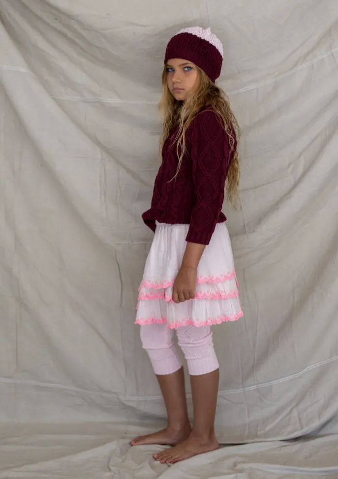 Knitted Leggings - Strawberry Smoothie