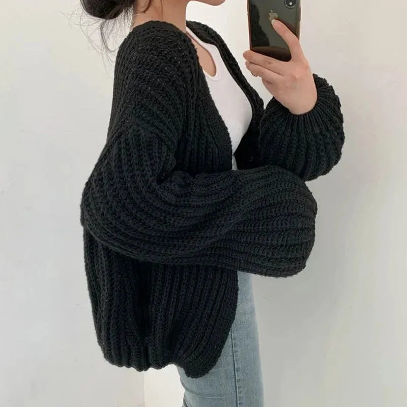 Korean Harajuku Lantern Cardigan