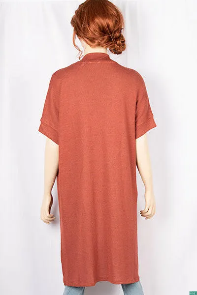 Ladies half sleeve long Drape Cardigan