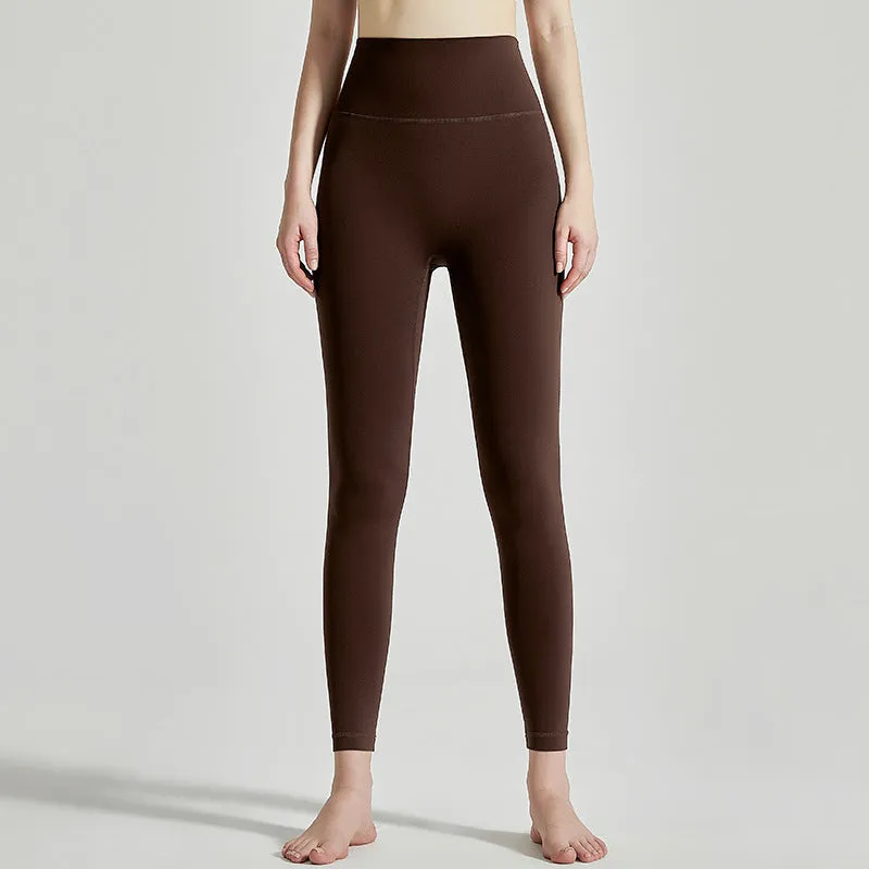 Ladies Yoga Pants High Waist Push Up HIp Seamless Pocket Tight Sporty Gym Pants Leggings