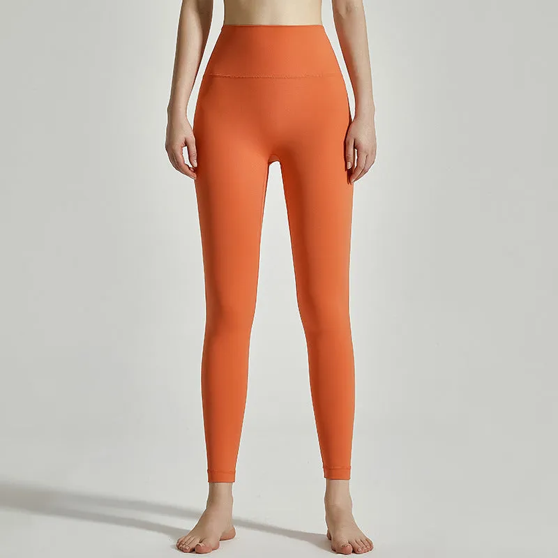Ladies Yoga Pants High Waist Push Up HIp Seamless Pocket Tight Sporty Gym Pants Leggings