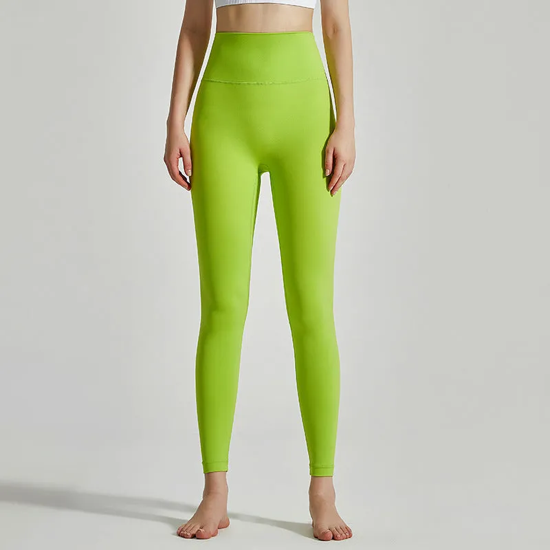 Ladies Yoga Pants High Waist Push Up HIp Seamless Pocket Tight Sporty Gym Pants Leggings