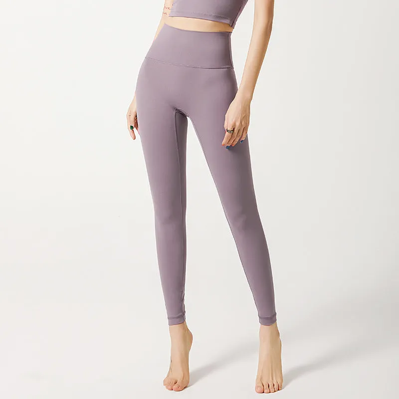 Ladies Yoga Pants High Waist Push Up HIp Seamless Pocket Tight Sporty Gym Pants Leggings